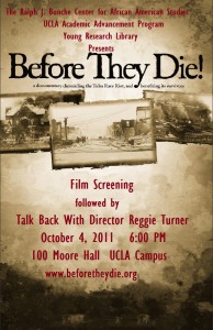 Before They Die! Screening UCLA 10-04-11